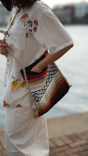 Red Santa Fe Sling Bag - MadeInMexi.co