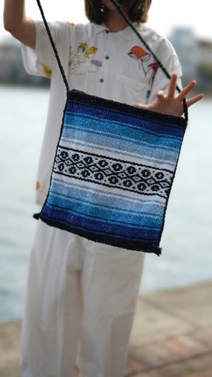 Blue Santa Fe Sling Bag - MadeInMexi.co
