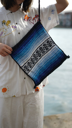 Blue Santa Fe Sling Bag - MadeInMexi.co