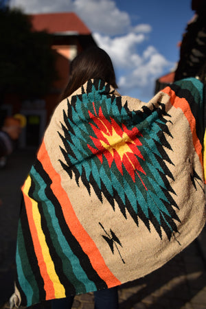 Colorful Diamond Bohemian Mexican Blanket - MadeInMexi.co