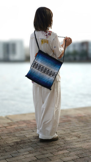 Blue Santa Fe Sling Bag - MadeInMexi.co