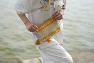 Yellow Artisanal Essentials Pouch - MadeInMexi.co