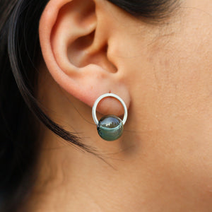 Mexican Earrings - .925 Silver with Hand Blown Glass - MadeInMexi.co