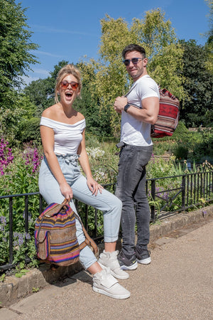 Pinzon Escolar Brown Canvas Backpack | MADEINMEXI.CO