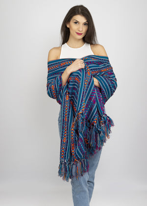 Rebozo Pashmina Turquoise - MADEINMEXI.CO