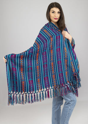 Rebozo Pashmina Turquoise - MADEINMEXI.CO