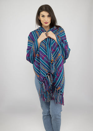 Rebozo Pashmina Turquoise - MADEINMEXI.CO