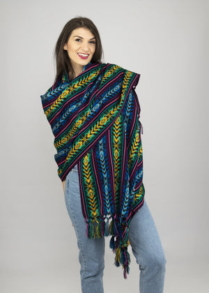 Rebozo Pashmina Black - MADEINMEXI.CO
