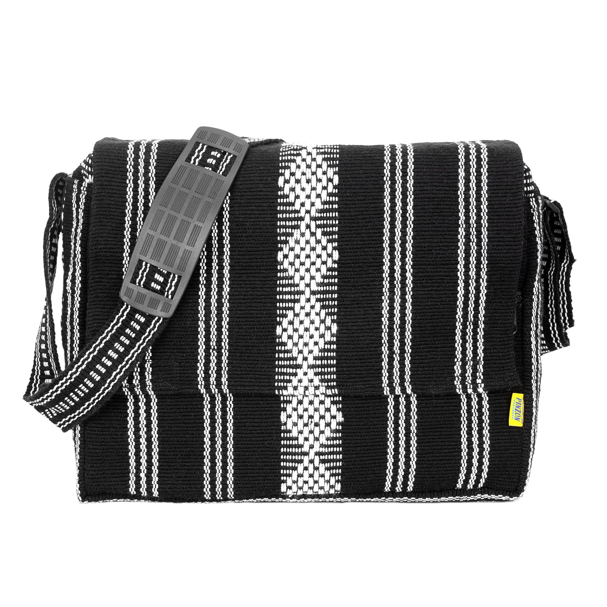 Pinzon Portafolio Messenger Bag - Black - MADEINMEXI.CO