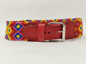 Large Leather Dog Collars Red 60cm - MADEINMEXI.CO