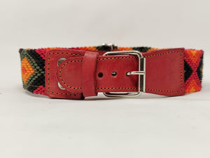 Large Leather Dog Collars Red 60cm - MADEINMEXI.CO