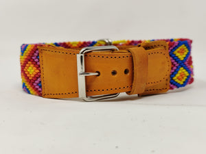 Medium Leather Dog Collars Tan 50cm - MADEINMEXI.CO