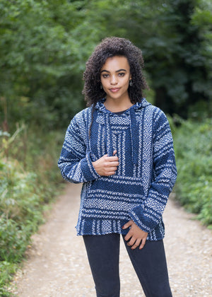 Drug Rug Petrolia Blue Baja Hoodie | MADEINMEXI.CO