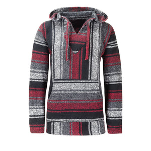 Mexican Baja Hoodies Drug Rug Red | MADEINMEXI.CO