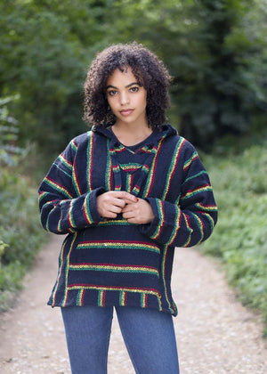 Baja Hoodie Rasta Drug Rug | Mens & Womens | MADEINMEXI.CO