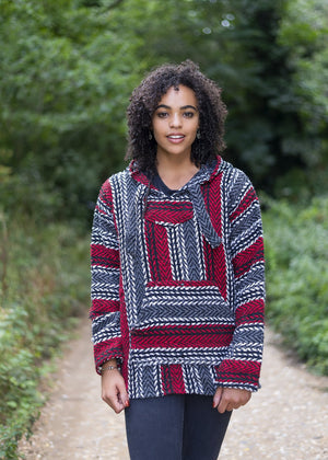 Red Baja Hoodie Drug Rug | Mens & Womens | MADEINMEXI.CO