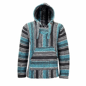 Teal Baja Hoodie Drug Rug - MadeInMexi.co