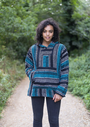 Teal Baja Hoodie Drug Rug | Mens & Womens | MADEINMEXI.CO